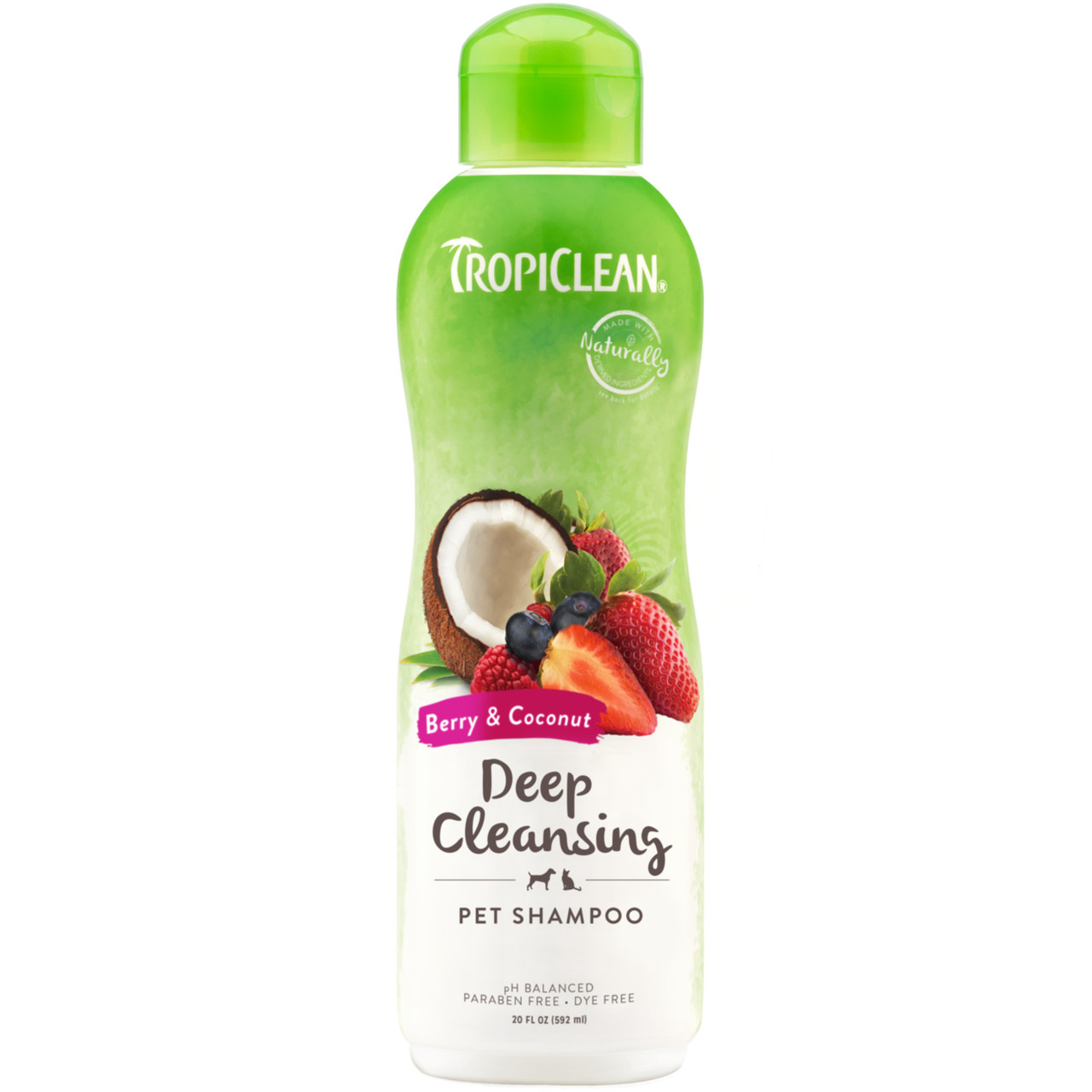 Шампунь для котів та собак TropiClean «Berry & Coconut Deep Cleansing» (Ягоди та кокос) 355 мл