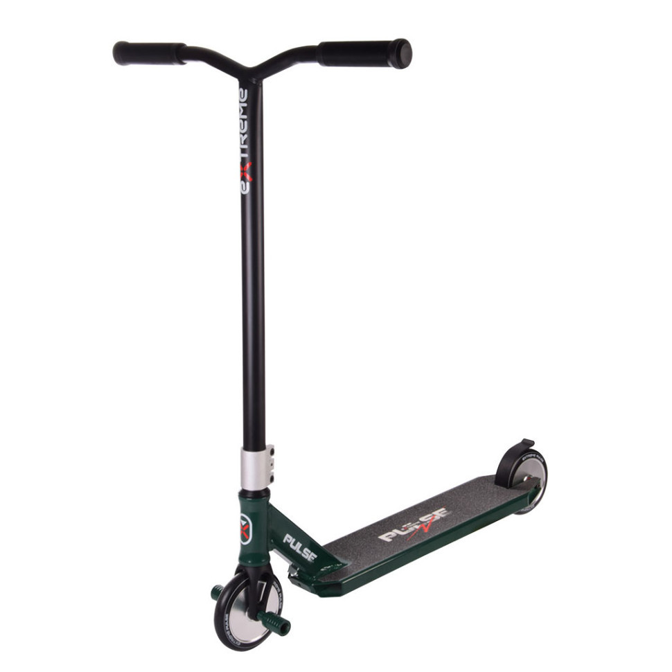 Самокат трюковий 2-х колісний TR21008 (RL7T) Extreme Motion PULSE, PU 120 мм.  Зелений, фото 1
