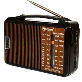 Радіоприймач GOLON RX-608 5-тривовий AM FM TV SW1-2 для прослуховування радіо та телебачення
