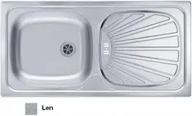 Раковина Alveus stalowy Basic 80 Lux Len 1008993