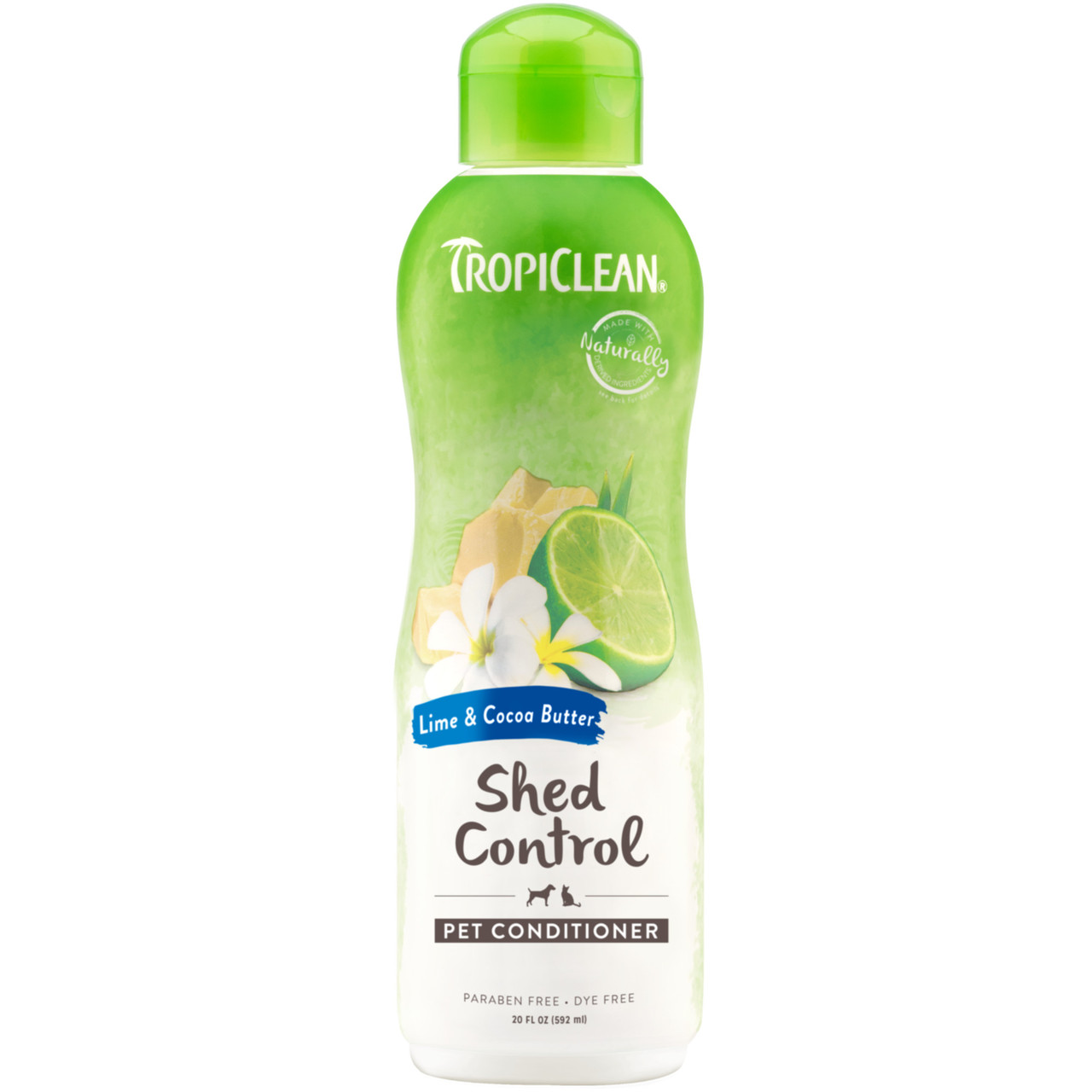 Кондиціонер для котів та собак TropiClean «Lime & Cocoa Butter Shed» (Лайм та масло какао) 355 мл