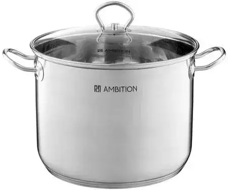 Каструля AMBITION Garnek wysoki ze szklaną pokrywą 6,8 L ACERO (60815), фото 1