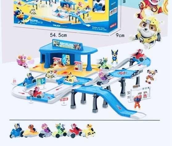 Великий База рятувальників Щенячий патруль Парковка-Гараж Трек, фото 1