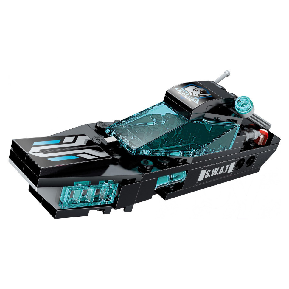 Дитячий Конструктор Qman 1413-1-8 транспорт, зброя, 95 дит. Wave Breaker Yacht, фото 1