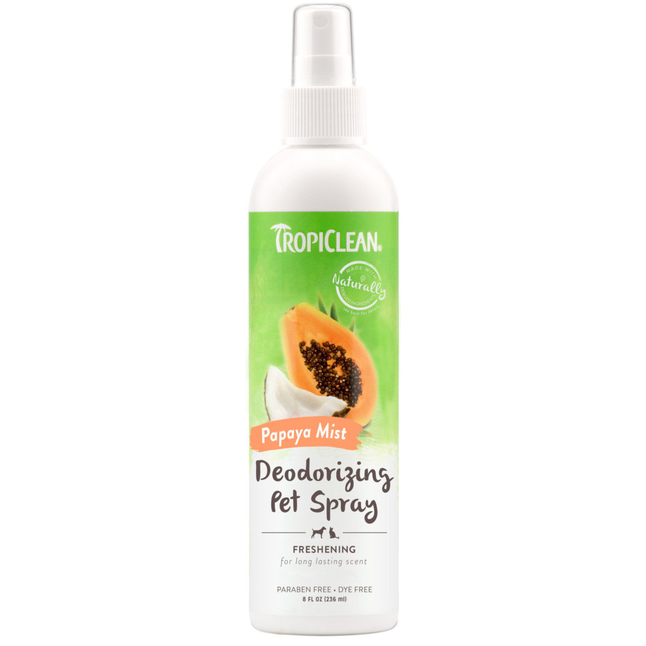 Дезодоруючий ароматизований спрей для котів та собак TropiClean «Papaya Mist» (Папайя) 236 мл