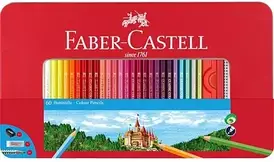 Кольорові олівці Kredki ołówkowe Faber-castell Eco 60 kolorów Metal