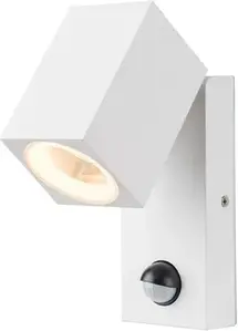 Садовий настінний світильник Azzardo Kinkiet Zewnętrzny Reflektorek Z Czujnikiem Ruchu Goran Sensor Gu10 White Az4697