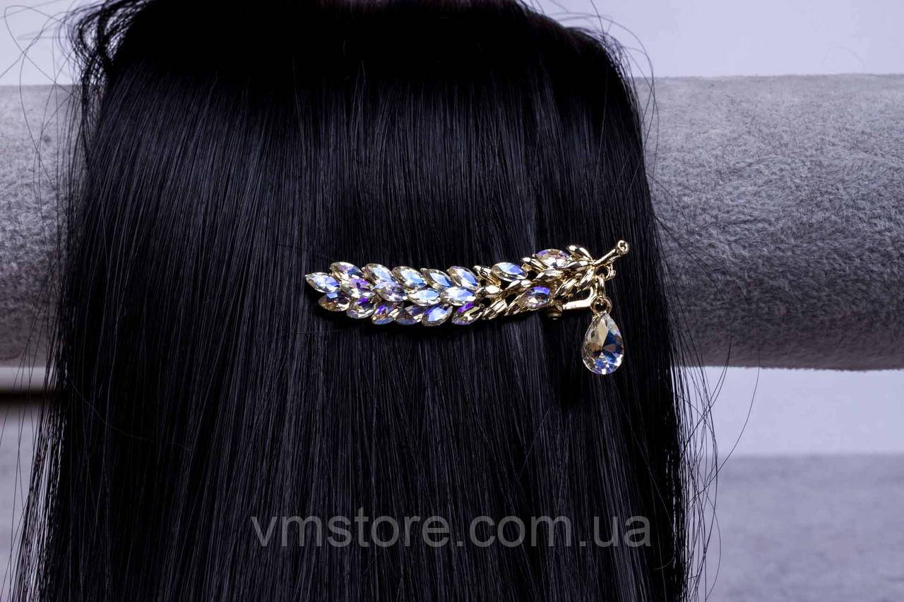 Заколка для волосся з камінчиками, зажим для волосся вутка, фото 1