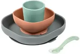 Посуд дитяичй Beaba Silikonowa Zastawa Stołowa Mineralna 4Szt.