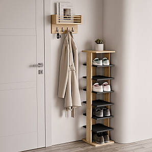 Комплект в передпокій, поличка для взуття + ключниця W-2B+N1+OF-1B