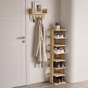 Комплект в передпокій, поличка для взуття + ключниця W-2B+N1+OF-1B