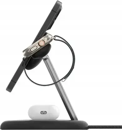 Бездротовий зарядний пристрій Belkin Boost Charge Pro 3-in-1 Qi2 (WIZ023VFBK), фото 4