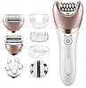 Жіноча електробритва-епілятор 5в1 GEEMY GM-7003 акумулятор 1400 мАг, 32 пінцета, 2 швидкості, 5 насадок, фото 8