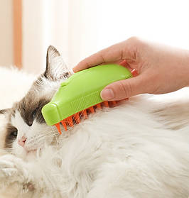 Парова щітка PET SPRAY BRUSH для вичісування шерсті собак і кішок із розпилювачем і масажем