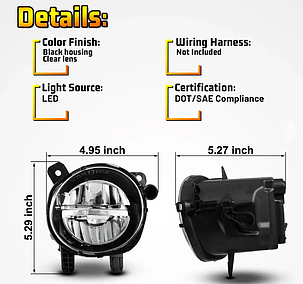 Протитуманні фари Led Winjet BMW F20 F22 F30 F32, фото 3