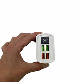 Блок живлення на 4 USB-порти зарядний пристрій хаб зі швидким заряджанням 3.1 А для смартфонів і планшетів