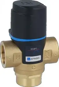 Термостатичний змішувальний клапан Afriso Termostatyczny zawór mieszający ATM 361 DN20 G1 20-43st.C Kvs 1,6 1236110