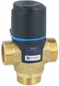 Термостатичний змішувальний клапан Afriso Termostatyczny zawór mieszający ATM 563 DN20 G1 35-60st.C Kvs 2,5 1256310