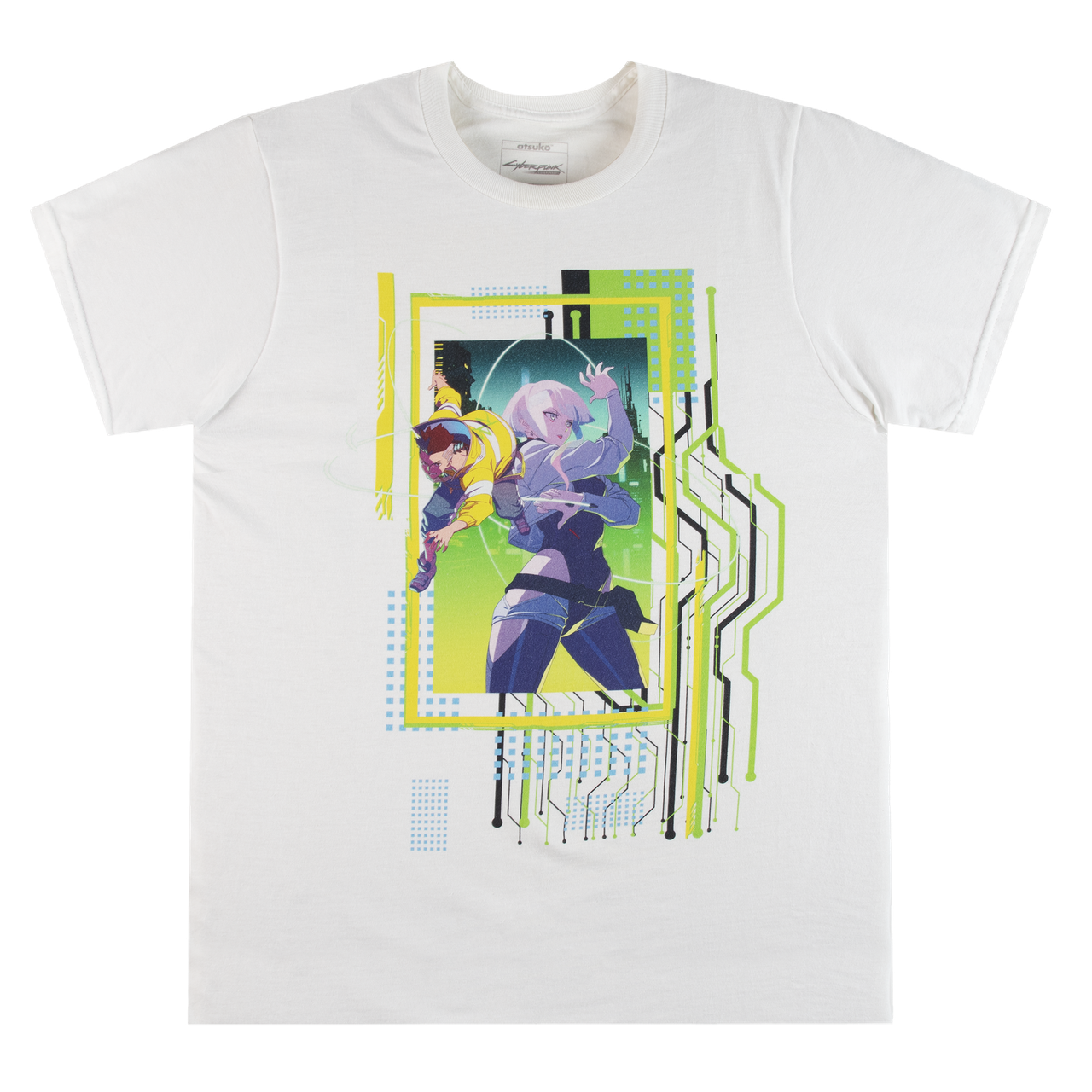 Футболка біла LOYS Cyberpunk: Edgerunners David & Lucy Circuits, фото 1