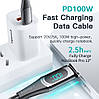 Кабель з дисплеєм Essager ES-XCTT1-YDA01 Type-C to Type-C PD 100W 1m - Black, фото 5