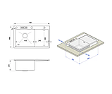 Кухонна мийка Nett NB-7848(L) 7850 чорна з сушкою 3.0/1.5, фото 9