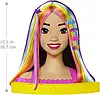 Іграшка Barbie Głowa Do Stylizacji Neonowa Tęcza Black Włosy HMD81, фото 8