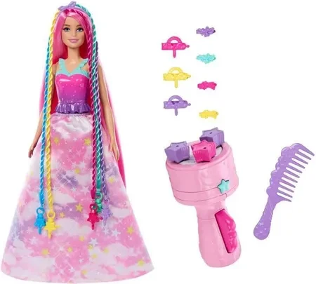 Іграшка Barbie Księżniczka Zakręcone pasemka HNJ06 JCW55