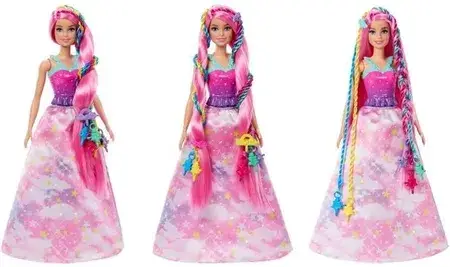 Іграшка Barbie Księżniczka Zakręcone pasemka HNJ06 JCW55, фото 3