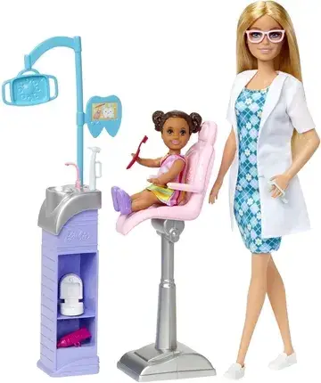 Іграшка Barbie Kariera Dentystka z lalką i akcesoriami HKT69, фото 1