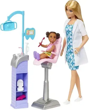 Іграшка Barbie Kariera Dentystka z lalką i akcesoriami HKT69, фото 3