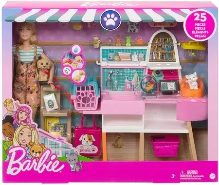 Іграшка Barbie Sklepik-salon dla zwierzaków + Lalka GRG90, фото 3