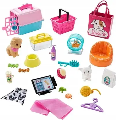 Іграшка Barbie Sklepik-salon dla zwierzaków + Lalka GRG90, фото 4