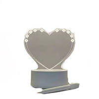 Дошка для нотаток світлодіодний нічник USB дошка для повідомлень святковий світильник серце (Led-heart) kL.