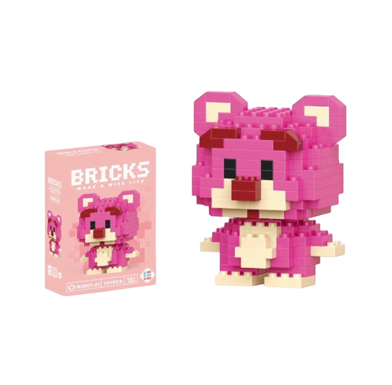 Конструктор Bricks Міні ведмедик Лотсо 3D 151 деталь висота 5.5 см (W2601-41)