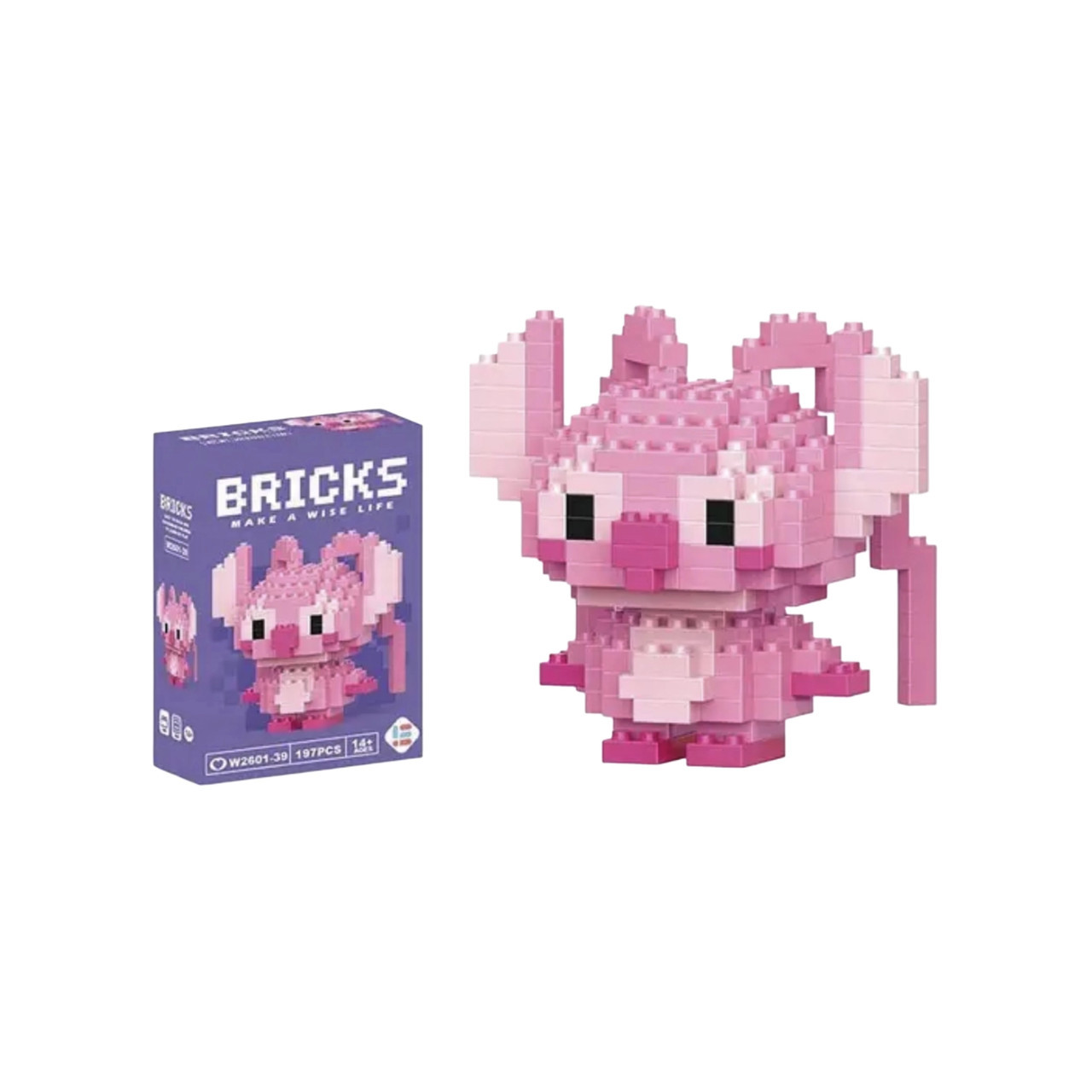 Конструктор Bricks Angel Lilo Stitch 3D 197 деталі висота 6.5 см (W2601-39)