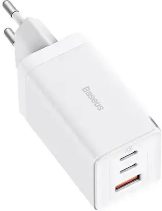 Зарядний пристрій sieciowa Baseus GaN5 Pro 2xUSB TYP-C + USB, 65W - biała (CCGP120202), фото 3