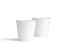 Стакан паперовий 2-х шаровий Double wall (Білий) 110 мл 25шт/уп АП