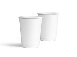 Стакан паперовий 2-х шаровий Double wall (Білий) 180 мл 25шт/уп АП (кр.d-69)