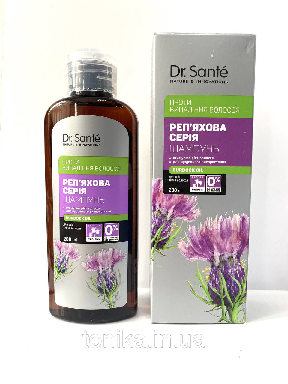 💙💛 ШАМПУНЬ DR.SANTE РЕПЯХОВА СЕРІЯ ПРОТИ ВИПАДІННЯ ВОЛОССЯ, 200МЛ, фото 1