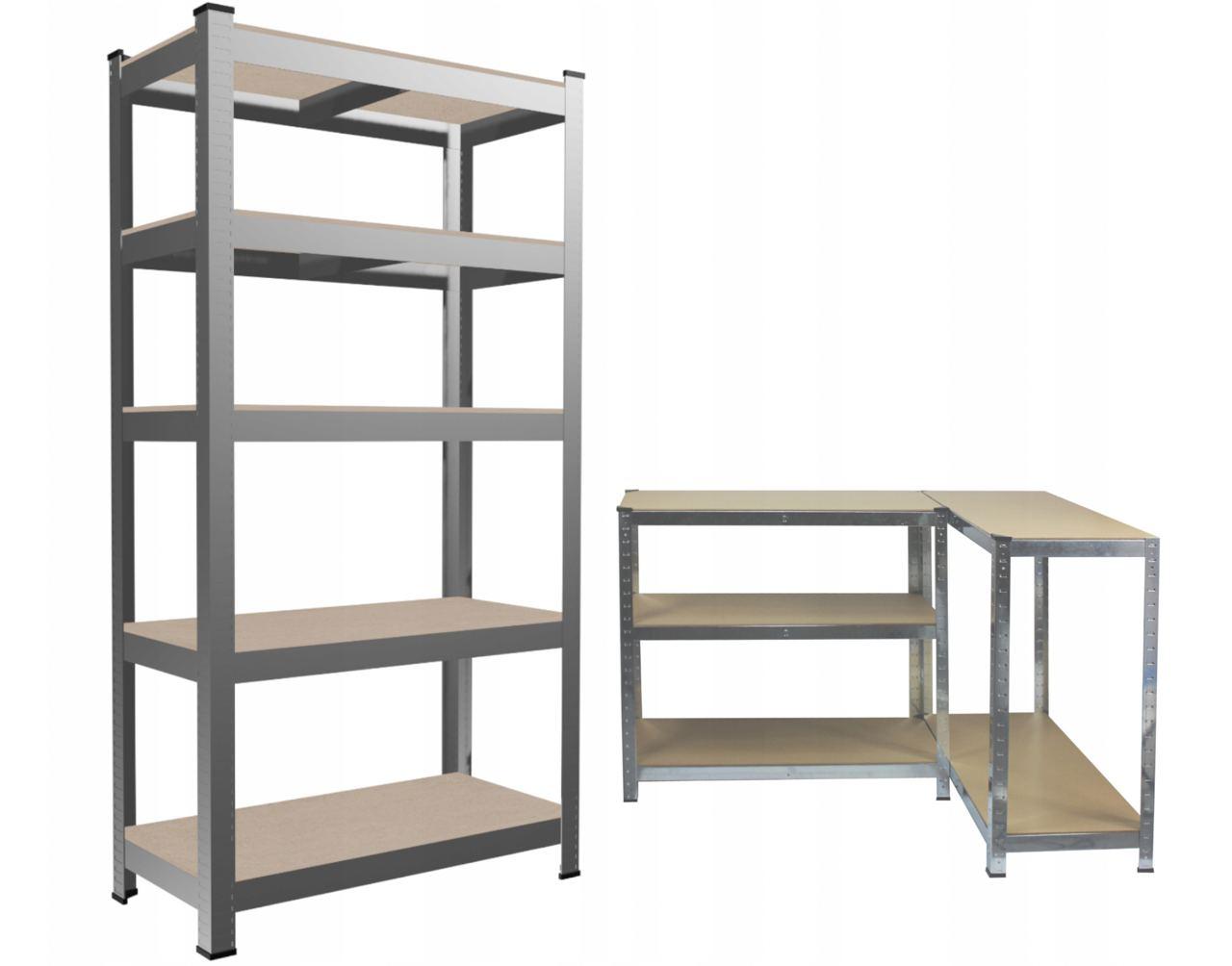 Стелаж металевий 220х90х40 5 полиць (сірий) навантаження - 175 кг на полицю Польща, фото 1