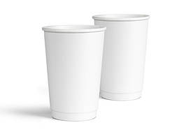 Стакан паперовий 2-х шаровий Double wall (Білий) 340 мл 25шт/уп АП