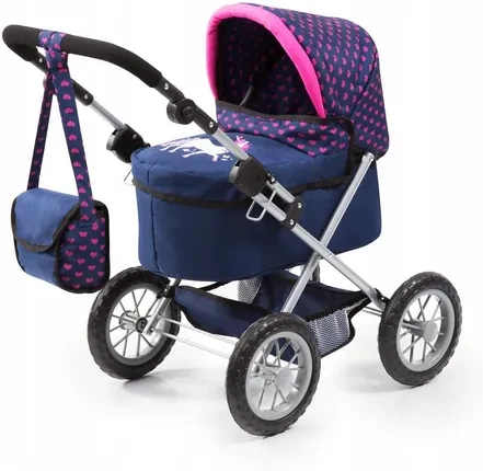 Іграшка Bayer Wózek Głęboki Trendy Granatowo Pink 13054