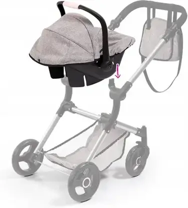 Дитяче сидіння Bayer Design Dla Lalek Z Daszkiem Grey 67910Aa, фото 5