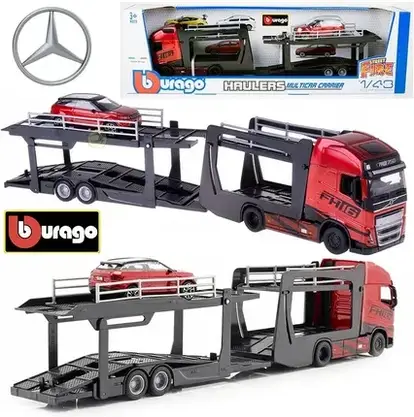 Іграшка Bburago 1:43 Tir Laweta Volvo Fh16 Land Rover, фото 3
