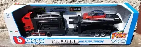 Іграшка Bburago 1:43 Tir Laweta Volvo Fh16 Land Rover, фото 5