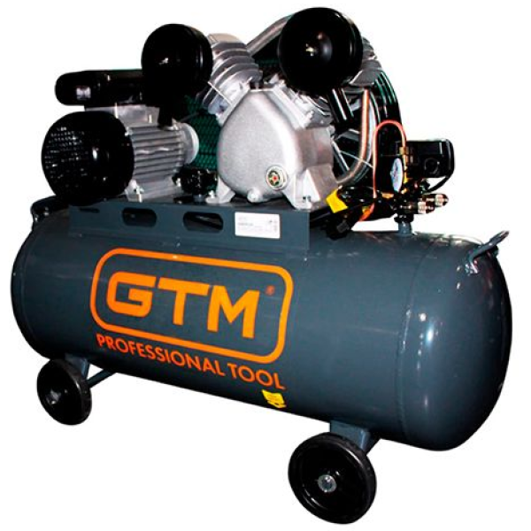 Компресор повітряний поршневий GTM KCJ2070-100L (2.2 кВт, 320 л/хв, 100 л) (27160), фото 1