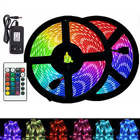 Світлодіодна стрічка LED RGB-підсвітка для телевізора та монітора багатобарвна з пультом 5 метрів
