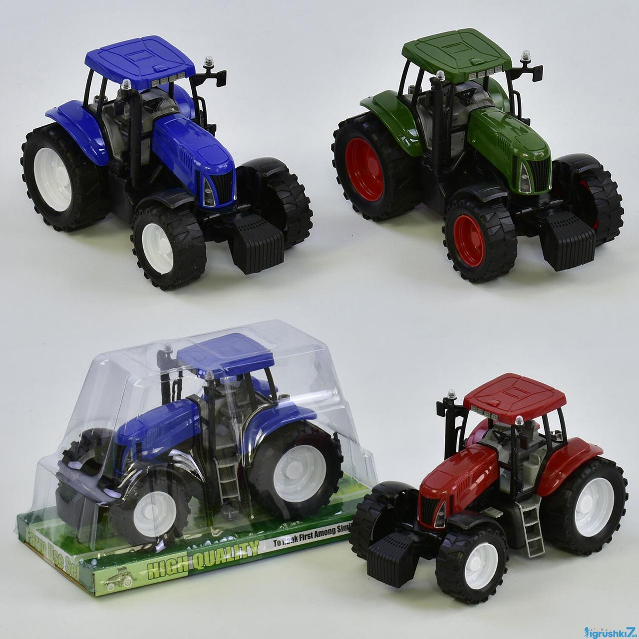 Трактор інерційний 1066 (72/2) 3 кольори, інерція, у слюді, ВИДАЄТЬСЯ ТІЛЬКИ МІКС ВИДІВ, фото 1