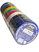 Ізострічка PVC ПВХ 10м асорті ізоляційна стрічка