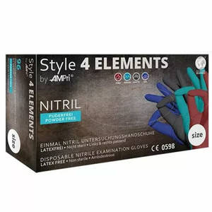 Рукавички нітрилові різнокольорові (4 кольори) AMPri Style 4 Elements, 100 шт